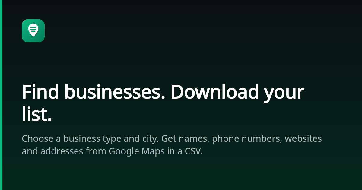 gtme.business — Turn Google Maps into exportable local business leads